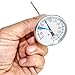 Premium Stainless Steel Soil Thermometer for Backyard Composting - 1.5 Inch Diameter 0-220 Fahrenheit Dial, 5” Inch Temperature Probe for Indoor and Outdoor Gardening