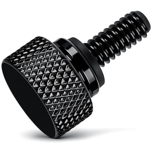 Black Stainless Seat Bolt Screw 1/4-20 Thread Compatible with Harley Davidson 1996-2025 Aunseek