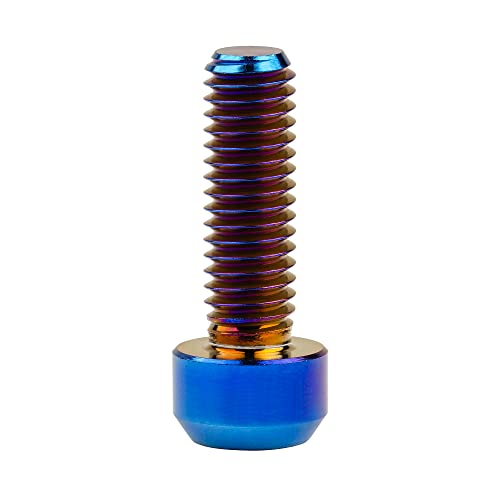 Image of Titanium Torx Square Head M6 x 10 15 20 25 30 35 40 45 50 60 65 70 80mm Screw Pack of 5 (Burn Blue, M6x20mm)