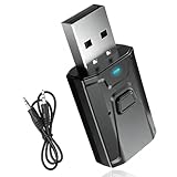 Récepteur émetteur 2 en 1 : cet émetteur Bluetooth pour TV prend en charge le mode émetteur et le mode réception, et permet la transmission audio sans fil des téléviseurs non compatibles Bluetooth, des PC, des appareils de fitness ou des systèmes d'avion vers des écouteurs, ainsi que la réception audio du smartphone pour les haut-parleurs de voiture ou les systèmes stéréo de la maison