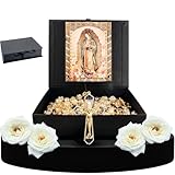 Wedding lasso crystal with Jesus christ and virgen de guadalupe in a Premium gift box - Lazo de bodas de iglesia para novios - lasso for wedding ceremony - wedding lasso catholic set - lazo para bodas