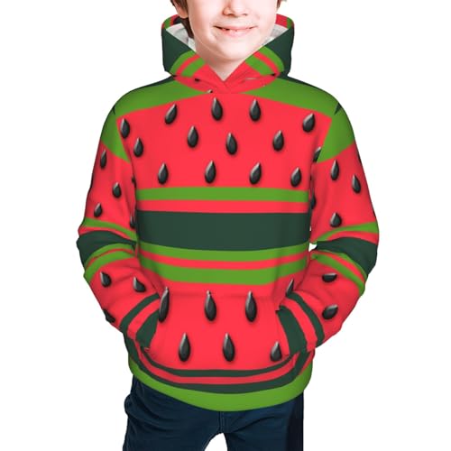 Watermelon Hoodie Youth Hooded Sweatshirt 3D Digital Printed With Pockets Tops