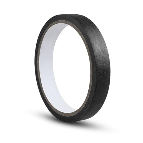 2 PCS Black Masking Tape, Painters Tape for Indoor & Outdoor Painting, Suitable for Decorating, DIY, Art, 10mm*50m