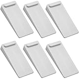 Rubber Door Stoppers 6 Pack, Heavy Duty No-Slip Adjustable Height and Stackable Door Stop Wedge...