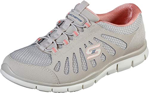 Skechers - Womens Gratis - Be Magnificent Slip-On Shoes, Size: 5.5 M US, Color: Natural/Pink