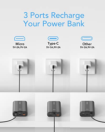 image for Small Power Bank 20000mAh, VRURC 22.5W PD & QC 3.0 Fast Charging USB C