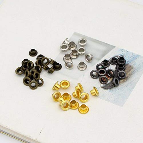 Image of Multipurpose Eyelet /Grommet Without Washer Made of Brass, Colour - Antique Brown, Gold, Black Size Outer Dia 5 mm, Inner 3 mm, Outer Height 5 mm and Inner - 3 mm (200, Antique)