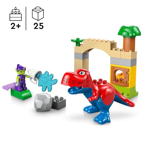 Image of LEGO DUPLO │Marvel Dinosaur Spidey-Rex vs. Green Goblin Super Hero Toddler Building Toy - 10463