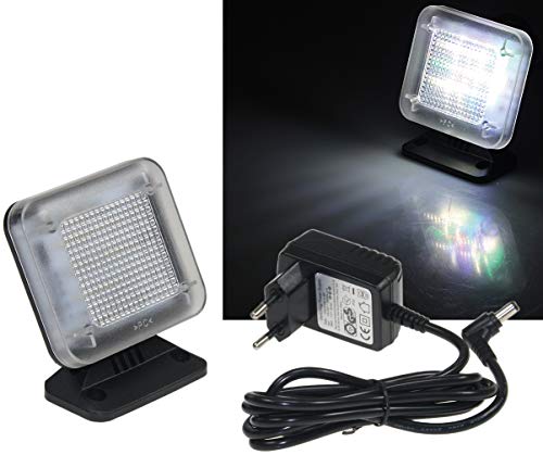 LED TV Simulator mit 12 LEDs I 3 wählbare Programme I Simuliert mit Licht Anwesenheit I Einsatz als Einbruchschutz I Fernsehsimulator I mit Netzteil