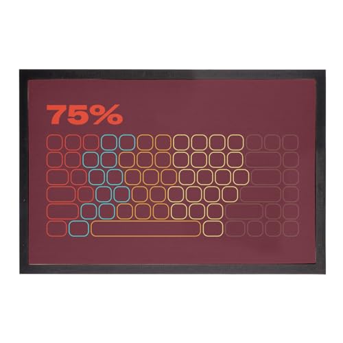 Paillasson Rouge Clavier Mécanique MKB 75 pour protéger le sol du bureau