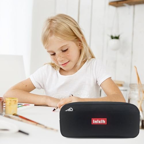 Image of Pencil Case Large Capacity pencil pouch cute pencil case stationery supplies pencil bags School Supplies for Student Teen Girs Boys (black)