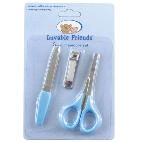 Luvable Friends 3 Piece Manicure Set, Blue