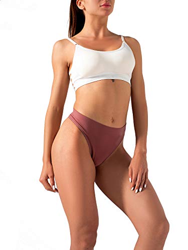 GRANKEE Thongs for Women Seamless-High Waisted Thong Underwear Comfortable Quality No Show Panties Multipack3