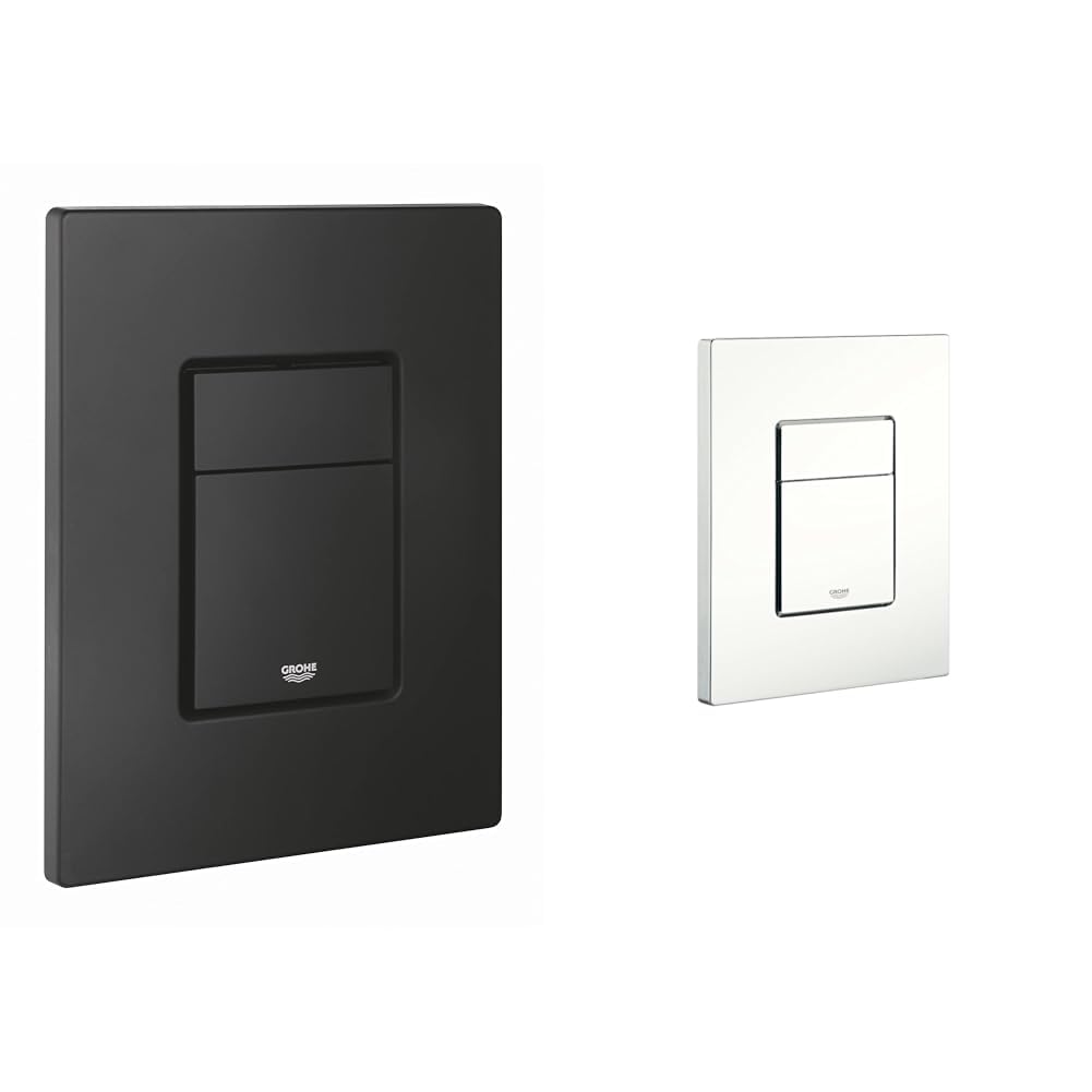 Double boutons WC interrompables plaque GROHE blanche Skate Cosmopolitan