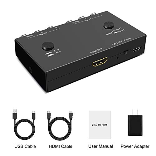 Buy RCA to HDMI Converter Dingsun AV to HDMI Adapter, 3RCA/CVBS/AV