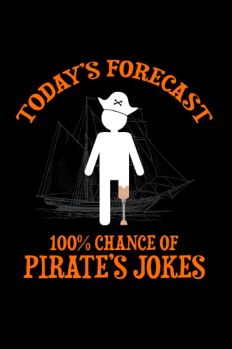 Todays forecast 100% chance of pirate jokes: Leg Prosthetic Book Dotgrid, Leg Prothesis Dot Grid...