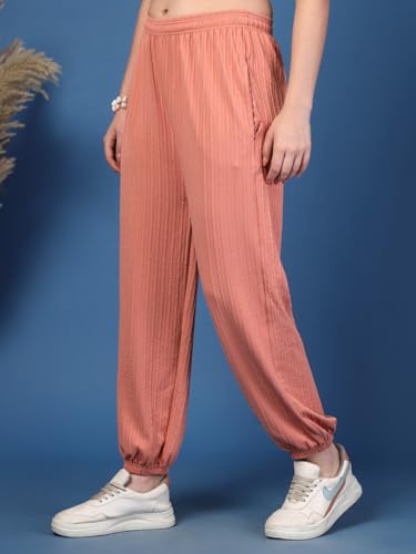 Image of UZARUS Women's Ultra-Soft Baggy Fit /Relaxed Fit Joggers with Side Pockets & Gripped Hem
