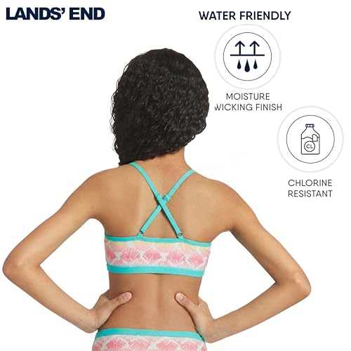 Image of Lands' End Girls' Swim UPF 50+ Adjustable Strap Bikini Set