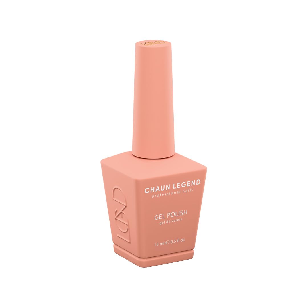 Chaun Legend Gel Nail Polish | Georgia Peach LG5159 (soft orange coral) | Soak Off UV LED Cure Gel Polish High Gloss 15ml