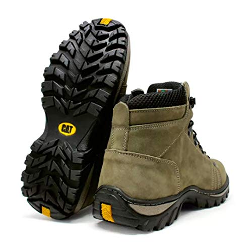 BOTA COURO ALTA RESISTÊNCIA SOLADO ANTIDERRAPANTE CINZA (41)