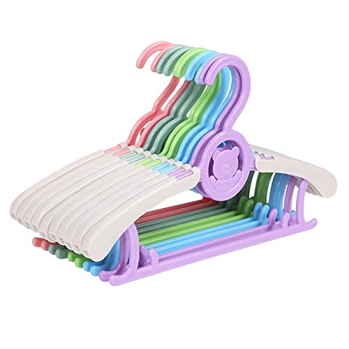 GLEAVI 20pcs Cartoon Hangers Skid Resistant Plastic Clothes Hangers for Boys Design Random Colors for Home and Clothing Shops Random Color