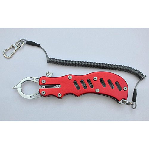 Yiwa 12CM Metal Fish Lip Grip Fishing Gripper Steel Spinning Alicate Clip Catcher Holder