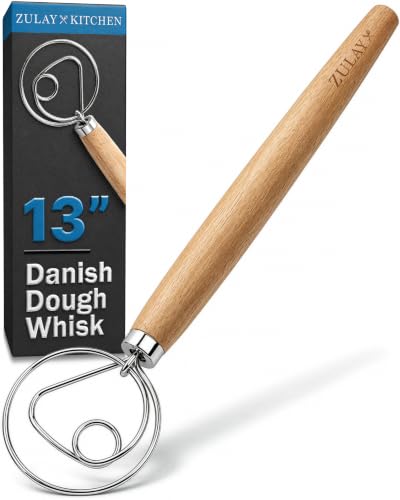 Zulay Kitchen Danish Dough Whisk