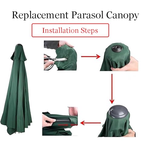 Auvent de remplacement pour parasol usé de jardin ou de plage - 5