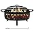 SUNCREAT 42” Patio Fire Pit Wood Burning with Mesh Spark Screen, Bonfire Outdoor firepit with Fireplace Poker, Black