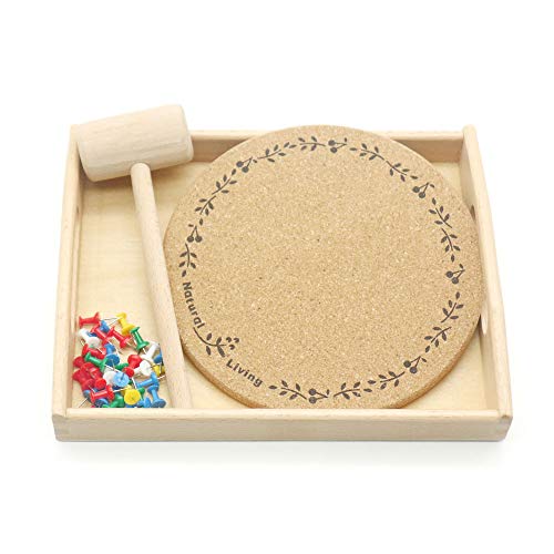 Image of DANNI Gudong Montessori Practical Life Material Hammer and Nails Set with Wooden Tray Montessori Educational Wooden Toys for Children (1)