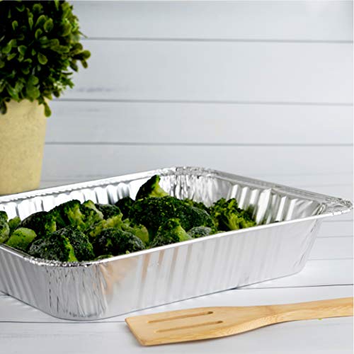 Plasticpro Disposable 9 X 13 Aluminum Foil Pans Half Size Deep Steam Table Bakeware - Cookware Perfect For Baking Cakes, Bread, Meatloaf, Lasagna Pack Of 10 #TOP5