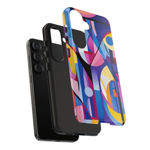 Coque Samsung S25 rigide antichoc esthétique bleu abstrait brillant