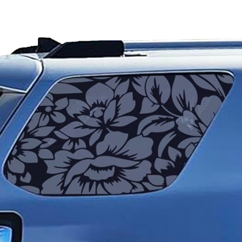 Universal 2PCS 42x100cm Rear Side Window Flower Decal Universal Matte