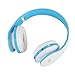 Produktbild QIRG Gaming-Headset, kabelloses 12-Stunden-Telefonieren / 10-Stunden-Musik Eingebautes Mikrofon Langlebiger kabelloser Kopfhörer mit Gaming-Empfänger(White Blue)