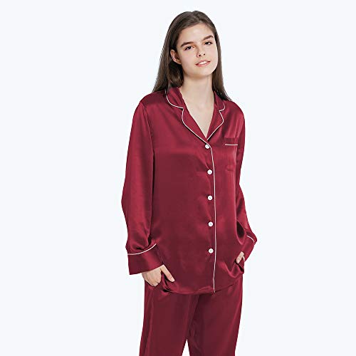 Mommesilk-Pyjama-en-soie-pour-femme-confortable-2-pieces-col-en-V-crante-vetements-de-detente-manches-longues-19-momme-soie-de-murier