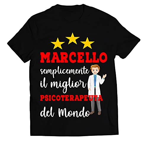 Colorfamily T-Shirt Maglietta Psicoterapeuta Personalizzabile Mestieri Divertenti Semplicemente Il Migliore al Mondo Idea Regalo