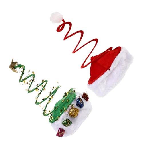 Lurrose 2 Sombreros Navideños para Fiestas y Carnaval Talla Única Material Práctico y Resistente Accesorios de Decoración Navideña Estilo Aleatorio