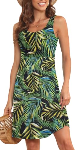 Image of Akihoo Women Summer Casual Sleeveless Midi Plain Pleated Tank Vest Dresses