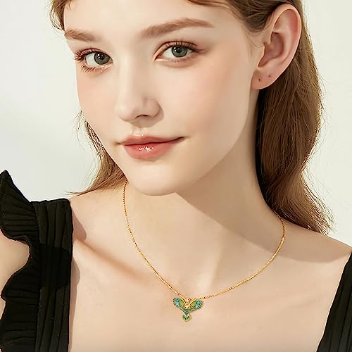 14K Yellow Gold Dainty Owl Pendant Necklace for Women Real Gold Owl Jewelry Gift for Mother Wife2