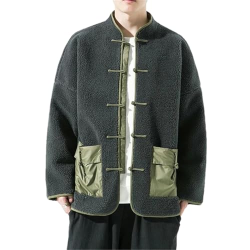 Veste d'hiver homme style chinois chaud coton épais contre le froid veste matelassée col mao