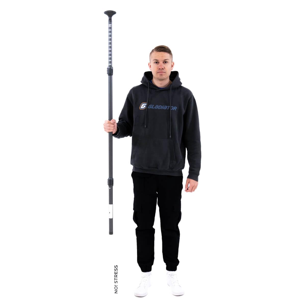 No Stress Carbon Hybrid SUP und Kajakpaddel 4-teilig I Verstellbares, leichtes Paddel, Carbonschaft I Länge Kajak 230 cm/SUP 172-213 cm I Perfekt für Anfänger und Fortgeschrittene