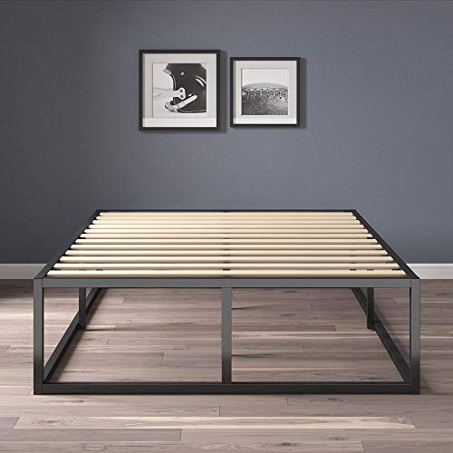 Zinus Twin Bed Frame - Joseph 14 Inch Metal Bed Frame with Wood Slat Support, No Box Spring Needed, Easy Assembly - Minimalist Platform Bed Frame with Underbed Storage Space, 5 Year Warranty, Narrow Twin by Zinus - Used condition - Image 6