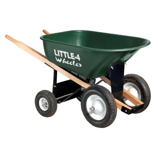 Big 4 Wheeler Heavy-Duty Wheelbarrow, 6 Cubic Feet