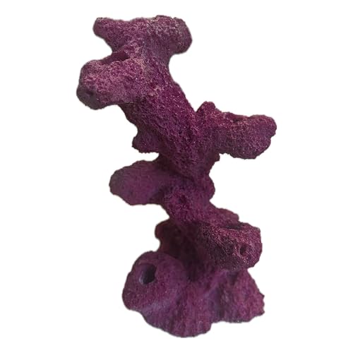 Ocean Aquaria 10 Hole Torch Tower Coral Frag Plug Rack/Frag Rock for Live Coral Plug Ons for Reef Aquariums Purple Coralline Option (Coralline Purple)