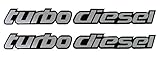 AJP Distributors Black Silver Turbo Diesel Emblem Badge Gel Sticker Logo Decal Adhesive Interior Exterior
