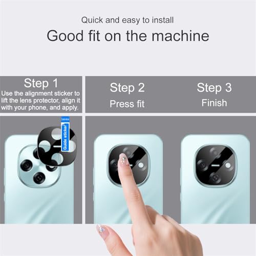 Image of FabeKee For Oppo F31 5G Camera Lens Protector Tempered Glass HD Clear Lens Film (Black Version)