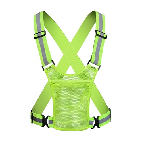 Giubbotto Da Passeggio Riflettente - Cinghia Di Corsa Luminoso, Attrezzatura Di Sicurezza | Utilizzare Ampiamente La Giacca Di Visibilità Sportiva Con Tasca Del Dispositivo, Adattamento Flessibile Per