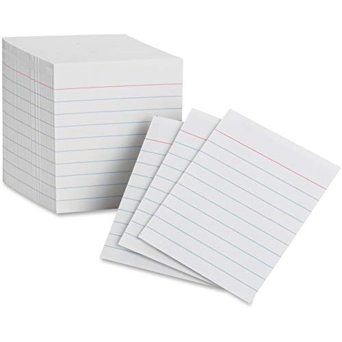 Tops 10009 Mini Index Cards 7.5 Pt. 85 lb. Ruled 200/PK White