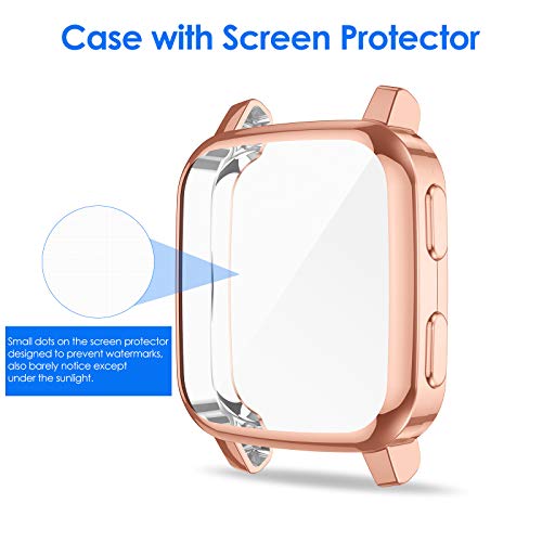 Ezco 3-Pack Screen Protector Case Compatible With Garmin Venu Sq / Venu Sq Music, Full Coverage Soft Tpu Case Protective Screen Cover Bumper Frame For Garmin Venu Sq Gps Smartwatch #TOP4