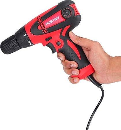 Foster FSD-010 Pro Electric Screwdriver FSD-010, 350W, Copper Armature, Chuck 10mm, 750RPM, Torque 19+1 Drill (Red-Black)